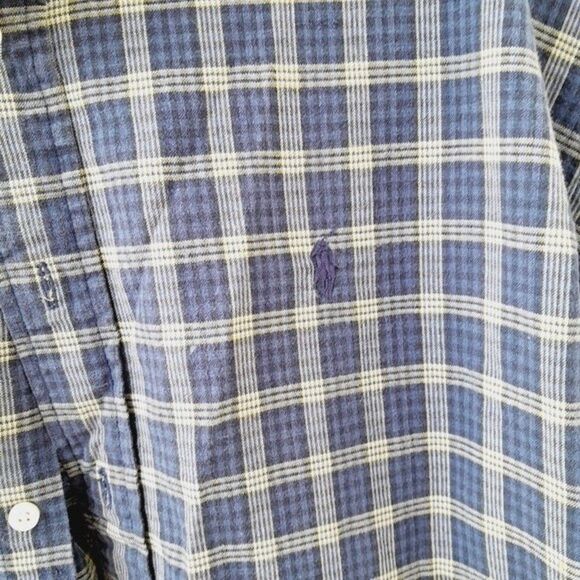Ralph Lauren Blake Button Down Checkered Work Preppy Shirt sz: L - Picture 5 of 6